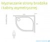 Radaway Korfu E Brodzik półokrągły 100x80 prawy bez obudowy 4E81400-03BR 